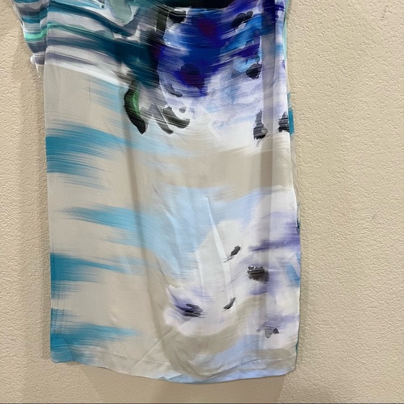 Piazza Sempione Made In Italy Womens Abstract Floral Print 100% Silk Dress Sz 42 - Picture 3 of 12